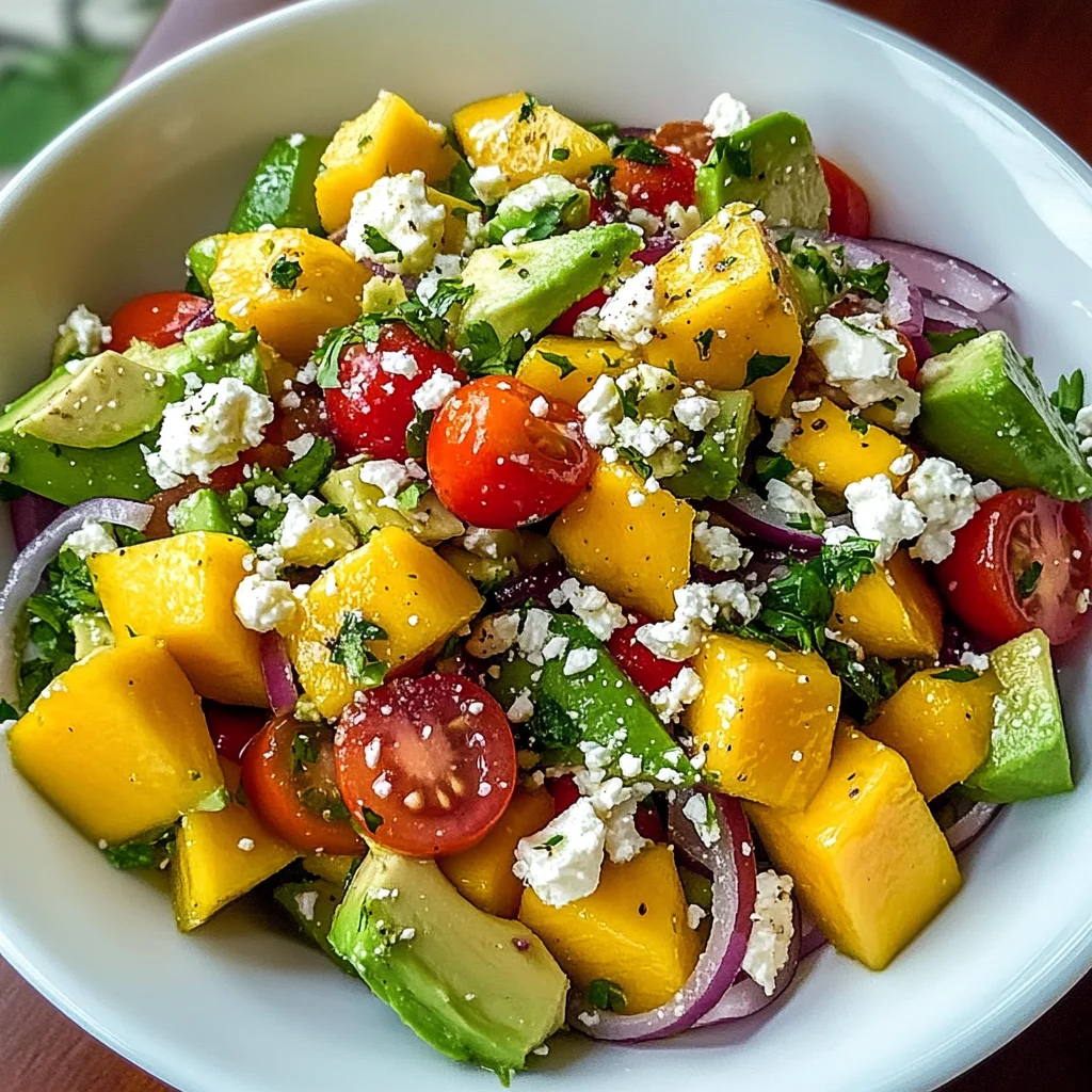 Avocado Mango Salad with Zesty Lime Dressing