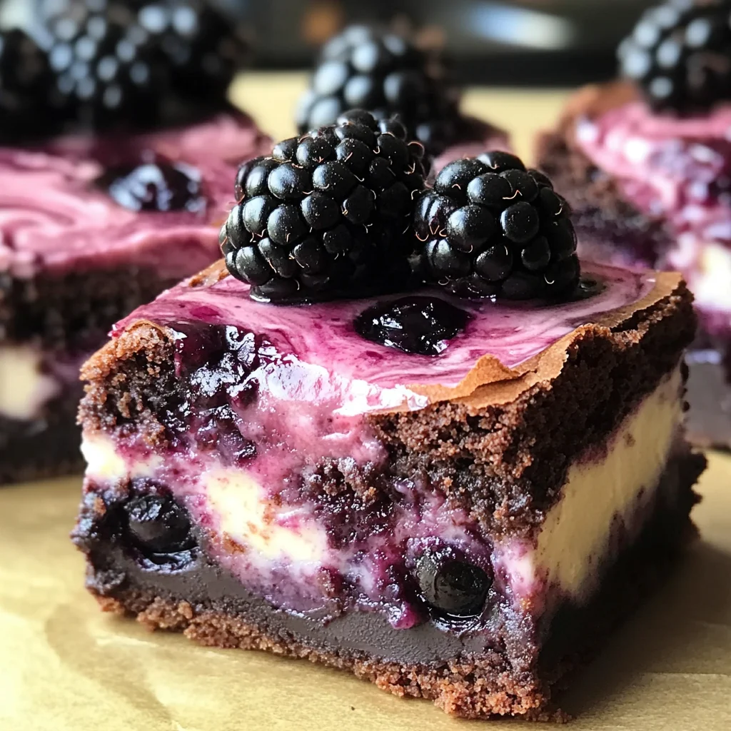Blackberry Cheesecake Brownies