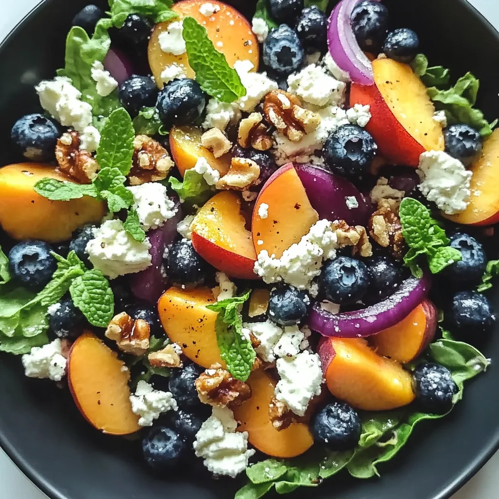Blueberry Peach Feta Salad