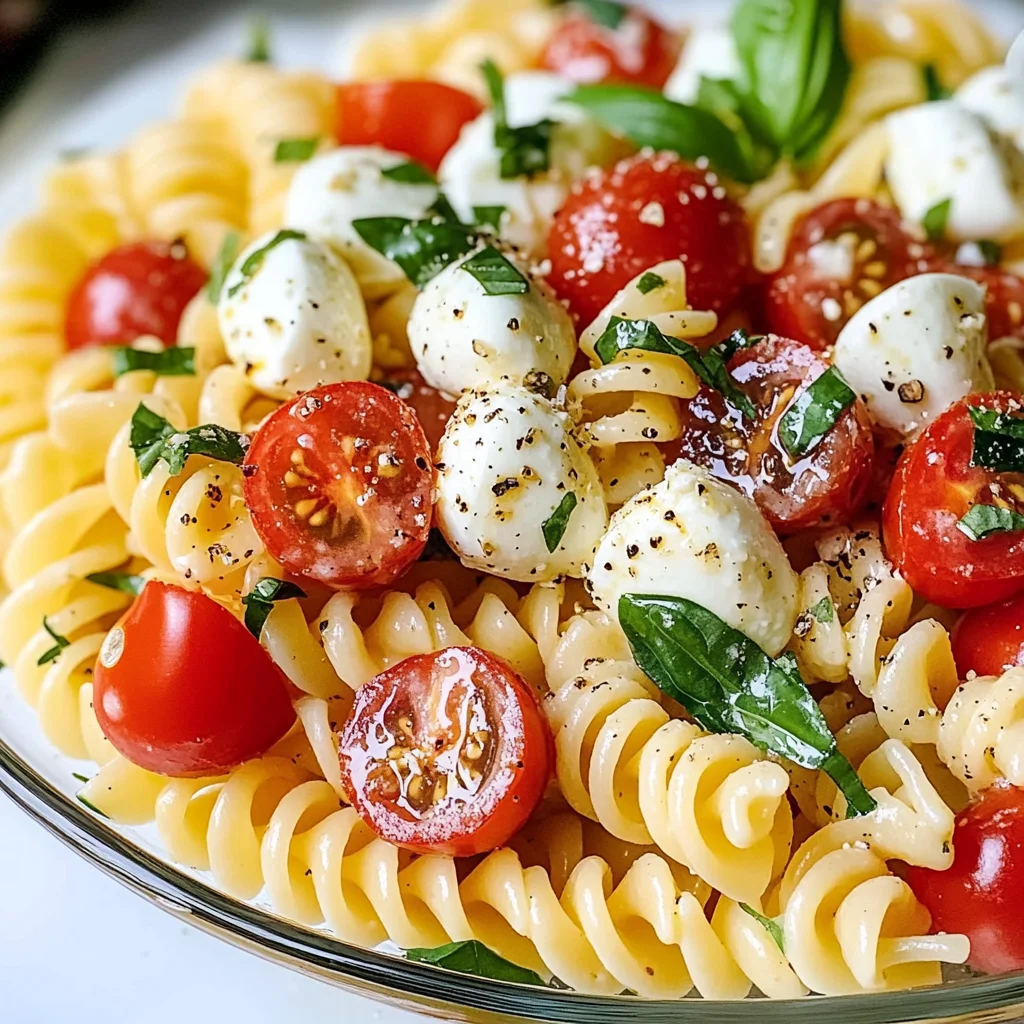 Creamy Caprese Pasta Salad