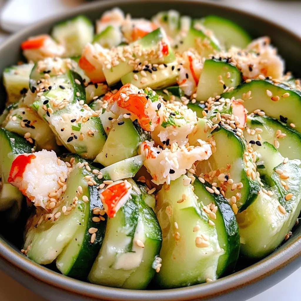 Easy California Roll Cucumber Salad