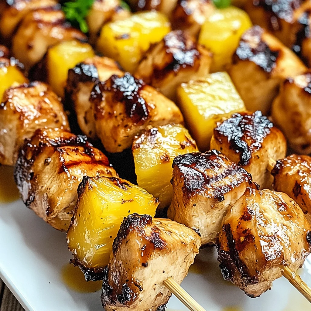 Easy Hawaiian Chicken Kabobs