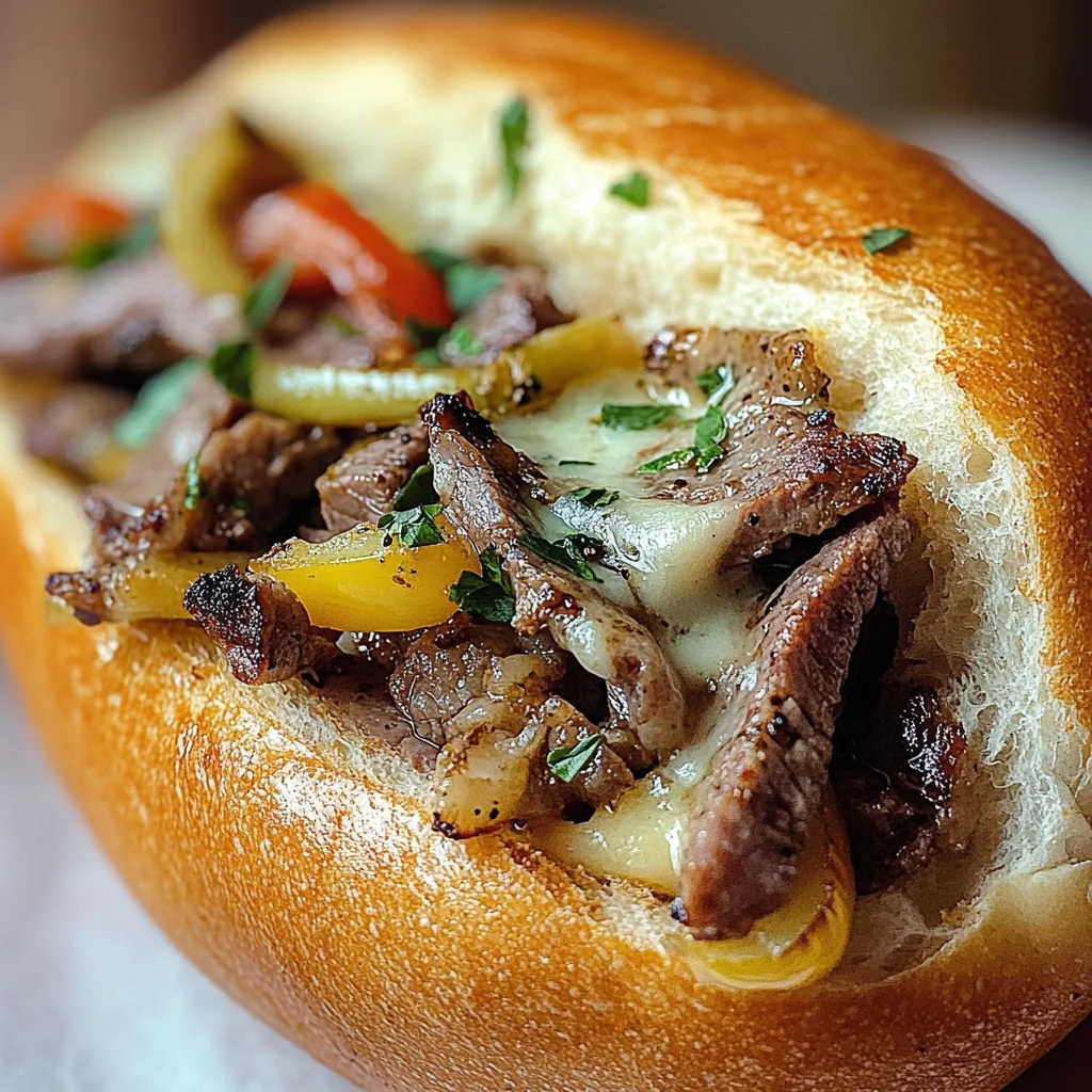 Garlic Philly Cheesesteak Bread