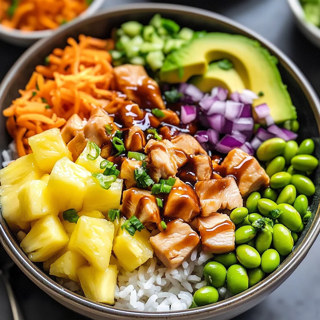 Hawaiian Inspired Chicken Poke Bowl Recipe
