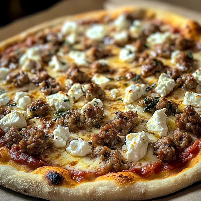 Hot Sausage Feta Honey Pizza