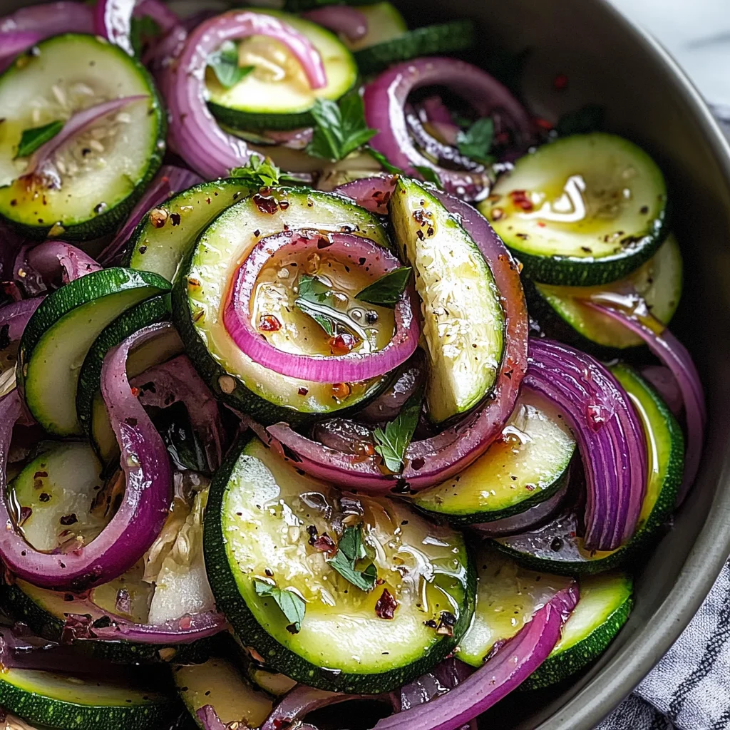 Marinated Zucchini and Red Onions