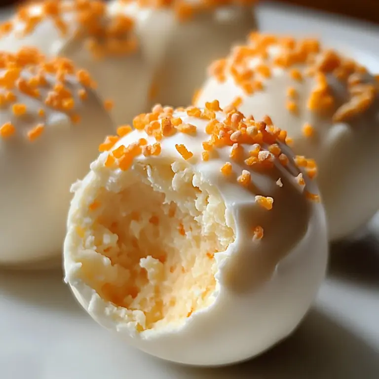 No Bake Orange Creamsicle Truffles