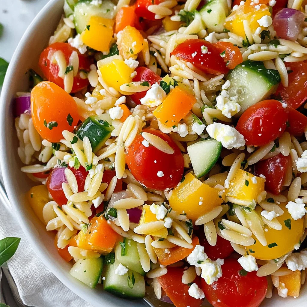 Rainbow Orzo Salad