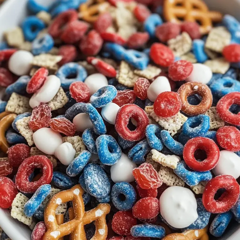 Red, White, and Blue Snack Mix