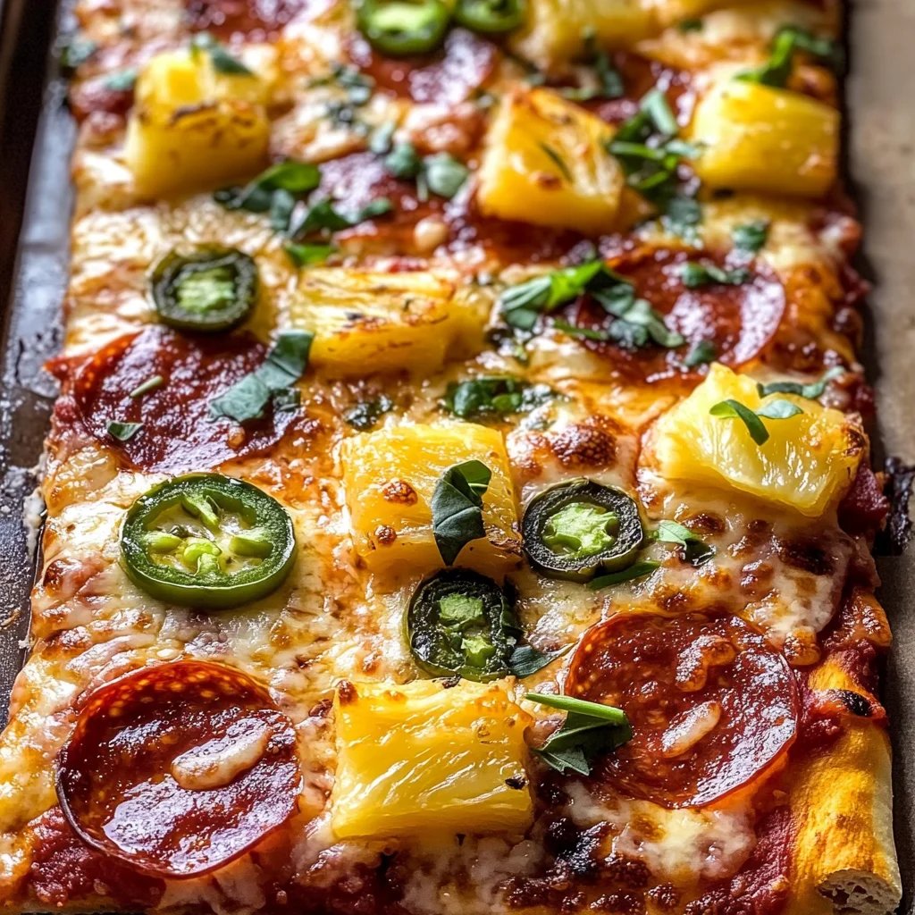 Sheet Pan Hawaiian Pizza