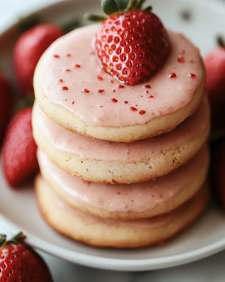 Strawberry Shortbread Cookies