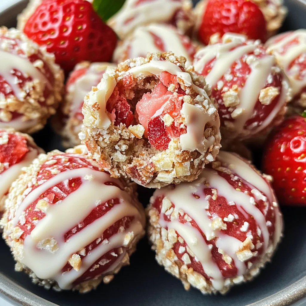 Strawberry Shortcake Energy Bites