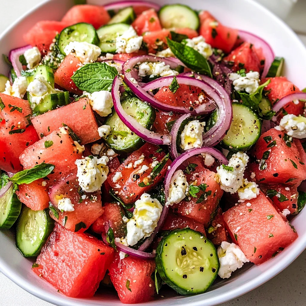 Watermelon Salad with Goat Cheese